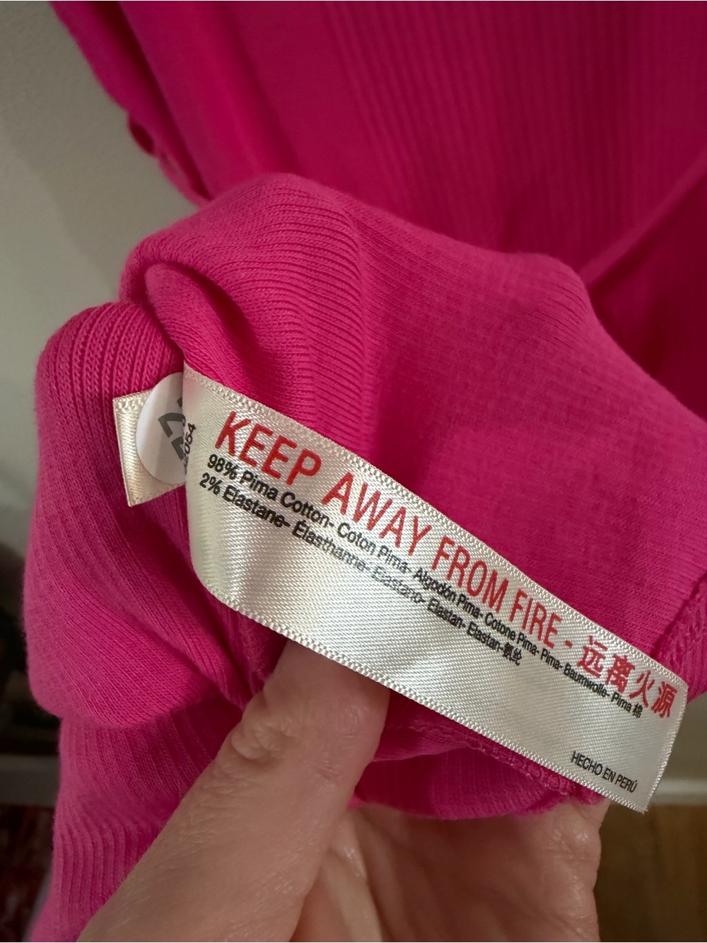 Saturday/Sunday NWT Ribbed Hot Pink Pima Cotton Midi Dress - Picture 9 of 10